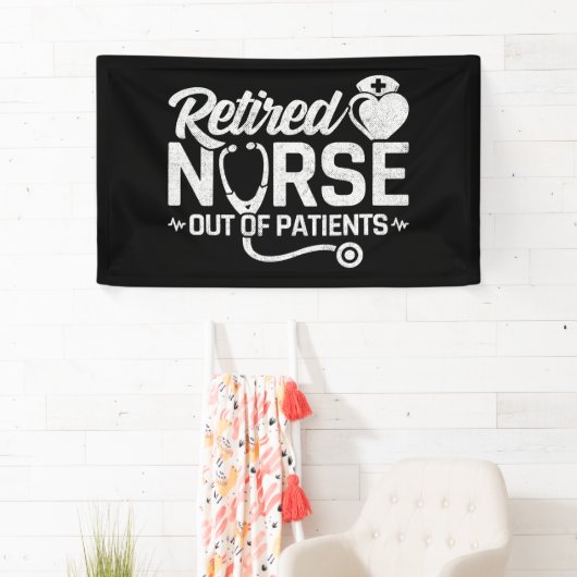 Funny Remüde Nurse Joke Pflege Ruhestand Banner (Insitu)