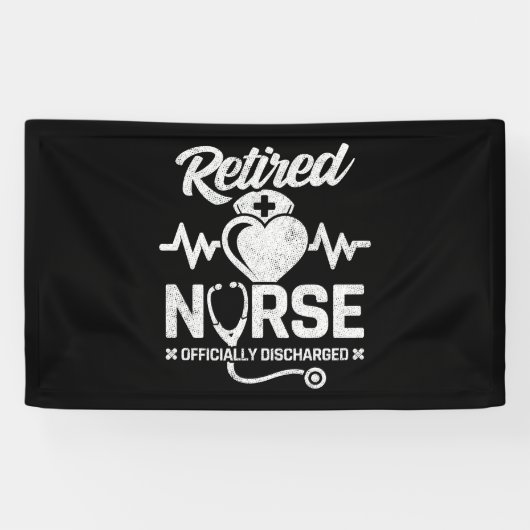 Funny Remüde Nurse Joke Pflege Ruhestand Banner (Horizontal)