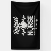 Funny Remüde Nurse Joke Pflege Ruhestand Banner (Vertikal)