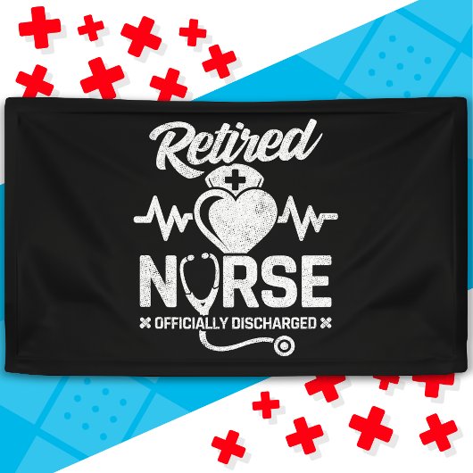 Funny Remüde Nurse Joke Pflege Ruhestand Banner