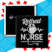 Funny Remüde Nurse Joke Pflege Ruhestand Button