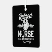 Funny Remüde Nurse Joke Pflege Ruhestand Ornament Aus Metall (Vorderseite links)