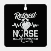 Funny Remüde Nurse Joke Pflege Ruhestand Ornament Aus Metall (Vorderseite)