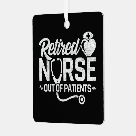 Funny Remüde Nurse Joke Pflege Ruhestand Ornament Aus Metall (Vorderseite links)