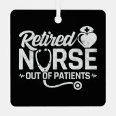 Funny Remüde Nurse Joke Pflege Ruhestand Ornament Aus Metall (Rückseite)