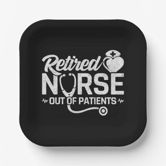 Funny Remüde Nurse Joke Pflege Ruhestand Pappteller (Vorderseite)