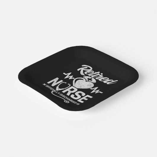 Funny Remüde Nurse Joke Pflege Ruhestand Pappteller (Gewinkelt)