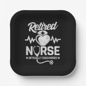 Funny Remüde Nurse Joke Pflege Ruhestand Pappteller (Vorderseite)