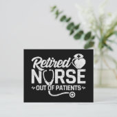 Funny Remüde Nurse Joke Pflege Ruhestand Postkarte (Stehend Vorderseite)