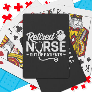 Funny Remüde Nurse Joke Pflege Ruhestand Spielkarten