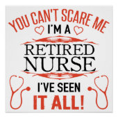 Funny Remüde Nurse Poster (Vorderseite)