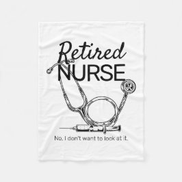 Funny Remüde Nurse RN Retirement Medical Fleecedecke