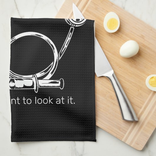 Funny Remüde Nurse Woll nicht zu sehen Pensionieru Geschirrtuch (Viertel Falte)