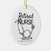 Funny Remüde Nurse Woll nicht zu sehen Pensionieru Keramik Ornament (Rechts)