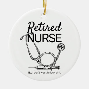 Funny Remüde Nurse Woll nicht zu sehen Pensionieru Keramik Ornament