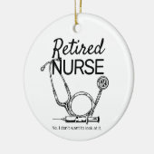 Funny Remüde Nurse Woll nicht zu sehen Pensionieru Keramik Ornament (Links)
