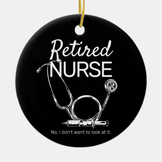 Funny Remüde Nurse Woll nicht zu sehen Pensionieru Keramik Ornament (Vorne)