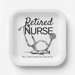 Funny Remüde Nurse Woll nicht zu sehen Pensionieru Pappteller