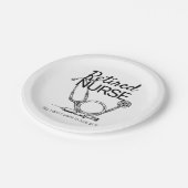 Funny Remüde Nurse Woll nicht zu sehen Pensionieru Pappteller (Schrägansicht)