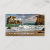 Funny Remüde, Ocean Waves, Professionelle Tasche Visitenkarte (Rückseite)