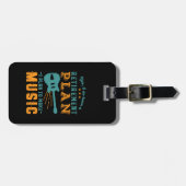 Funny Remüde Pensionsplan machen Gitarrenmusik Gepäckanhänger (Vorderseite horizontal)