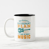Funny Remüde Pensionsplan machen Gitarrenmusik Zweifarbige Tasse (Links)