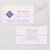 Funny Remüde, rosa Marmor, DIY Pink Gag Visitenkarte (Vorne/Hinten)