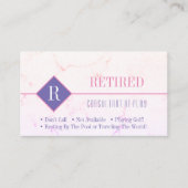 Funny Remüde, rosa Marmor, DIY Pink Gag Visitenkarte (Vorderseite)