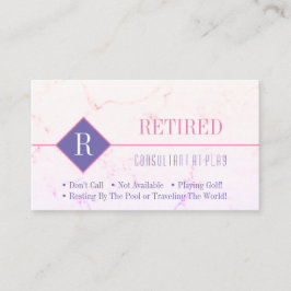 Funny Remüde, rosa Marmor, DIY Pink Gag Visitenkarte