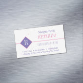 Funny Remüde, rosa Marmor, DIY Pink & Lila Gag Magnetische Visitenkarte (Beispiel)