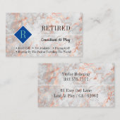 Funny Remüde Rose Gold Marmor, DIY Profession Gag Visitenkarte (Vorne/Hinten)