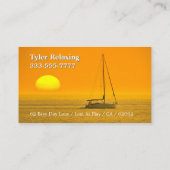 Funny Remüde Segelboot bei Sunset, DIY Gag Busi Visitenkarte (Rückseite)