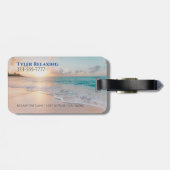 Funny Remüde, Sunset Beach, Professionelle Tasche Gepäckanhänger (Rückseite horizontal)