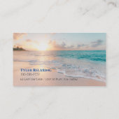 Funny Remüde, Sunset Beach, Professionelle Tasche Visitenkarte (Rückseite)