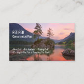 Funny Remüde, Sunset Lake, DIY Professioneller Gag Visitenkarte (Vorderseite)