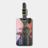 Funny Remüde, Sunset Lake, Professioneller Gag Gepäckanhänger (Vorderseite vertikal)