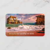 Funny Remüde, Sunset Ocean, DIY Profession Gag Visitenkarte (Rückseite)