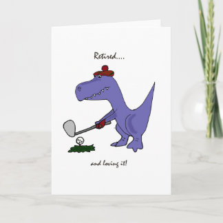 Funny Remüde T-Rex Dinosaur Gofing Karte