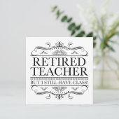 Funny Remüde Teacher Karte (Stehend Vorderseite)