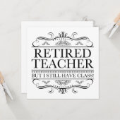 Funny Remüde Teacher Karte (Vorderseite/Rückseite Beispiel)