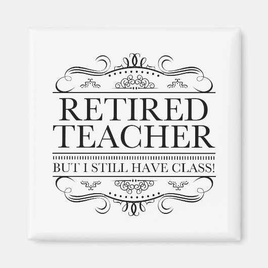 Funny Remüde Teacher Magnet (Vorne)