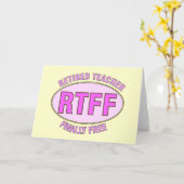 Funny Remüde Teacher (RTFF) Geschenke Karte (Gelbe Blume)