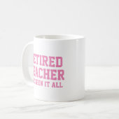 Funny Remüde Teacher Tasse (Vorderseite Links)