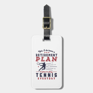 Funny Remüde Tennisspieler Quotenrezept Plan Ruhes Gepäckanhänger