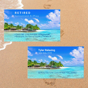 Funny Remüde, Tropical Island, DIY Professionelle  Visitenkarte