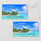 Funny Remüde, Tropical Island, DIY Professionelle Visitenkarte (Vorne/Hinten)