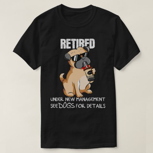 Funny remüde unter neuem Management Siehe Hunde fü T-Shirt (Design vorne)