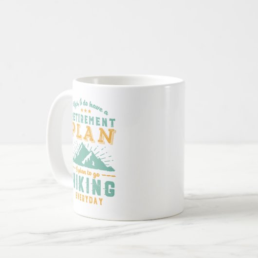 Funny Remüde Wandern Ruhetag Wandern Kaffeetasse (Vorderseite Links)