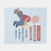 Funny Remüde weiß alles Fleecedecke (Vorderseite (Horizontal))