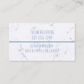 Funny Remüde, weißer Marmor, DIY Blue Aquamarin Ga Visitenkarte (Rückseite)